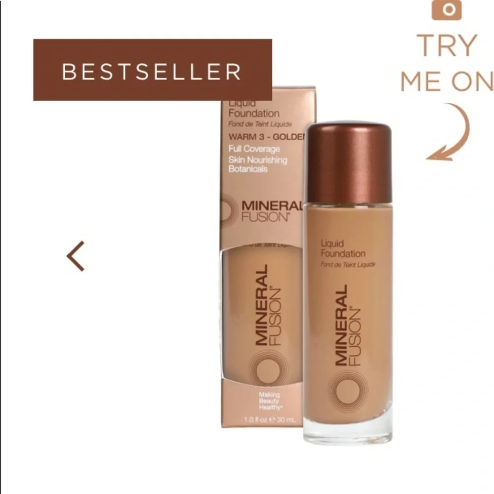 Mineral Fusion LIQUID FOUNDATION Warm 3 Golden